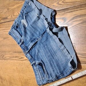 Blank NYC Jeans Shorts Womens 27 BLUE Denim Preowned Distressed BlankNYC FULTON